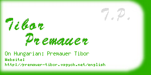 tibor premauer business card